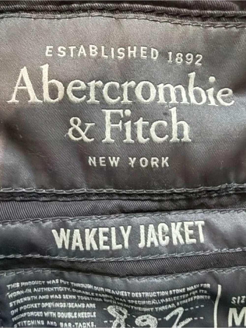 Authentic Vintage Abercrombie & Fitch Wakely Jacket Men's M Y2K Distressed Moto